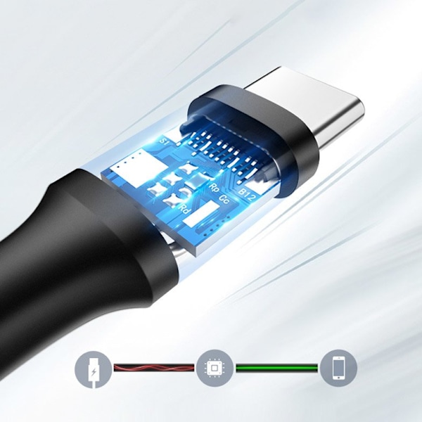 Ugreen US184 20882 USB-A 3.0 till USB-C Kabel 3A 1m - Svart