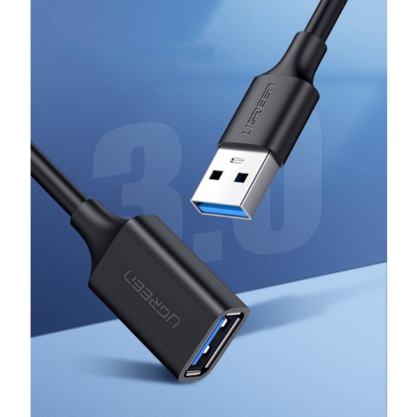 Ugreen USB 3.0 Förlängningskabel (hona till hane) 1/5 m/ svart (
