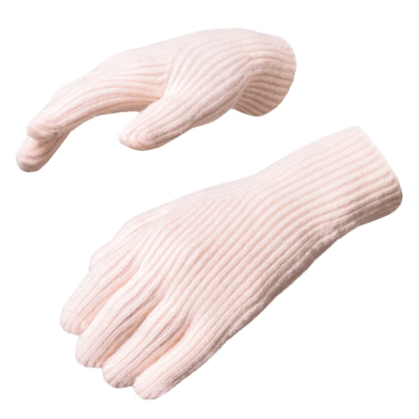 Smartphonehandskar i stickad design med fingeröppning - Rosa
