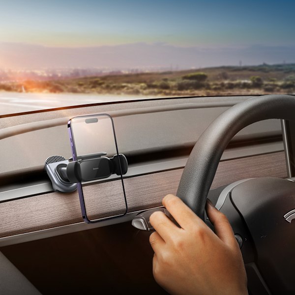 Elektrisk Bilhållare med Solpanel för Tesla Model 3 / Y Baseus T
