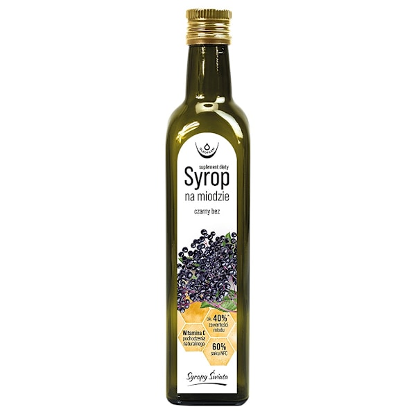 Svart fläder Sirap med honung/ 250 ml
