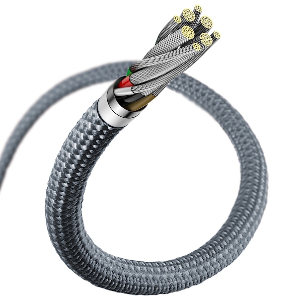 Baseus Lightning till USB-C Kabel PD 20W 480Mb/s 2m Grå