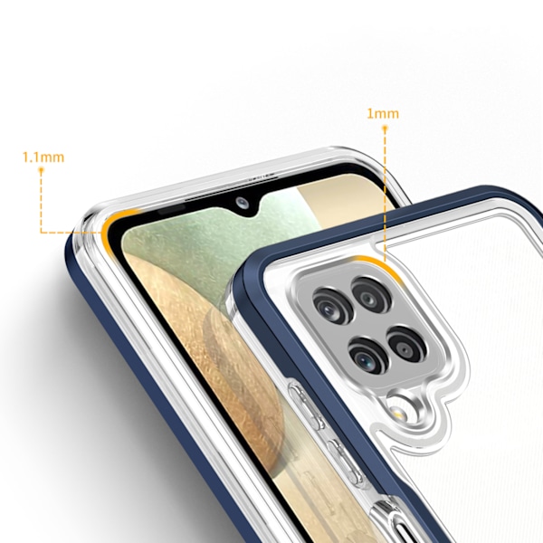 Transparent 3in1-fodral för Samsung Galaxy A12 5G/ geléfodral me