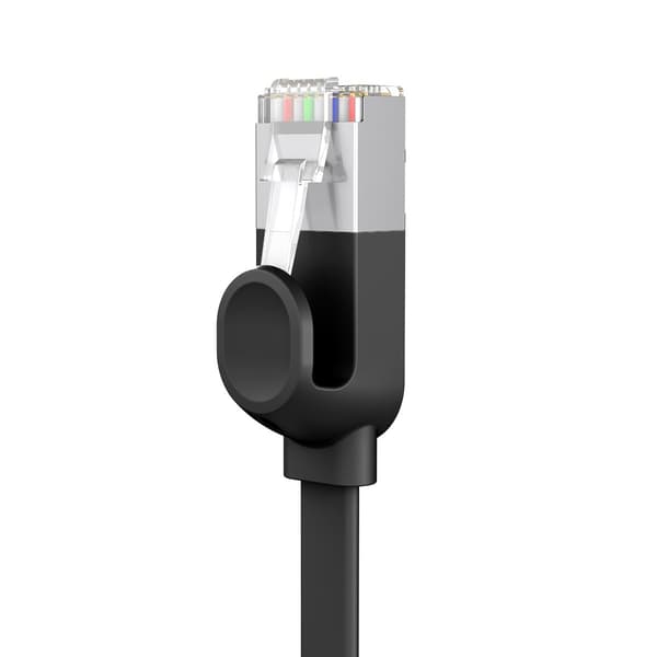 Baseus Flat Ethernet Kabel CAT6 RJ45 1m - Svart Hög Hastighet