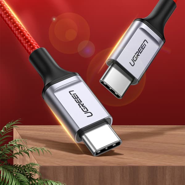 Ugreen USB-C till USB-C Kabel 3A 480Mb/s 1m - Röd