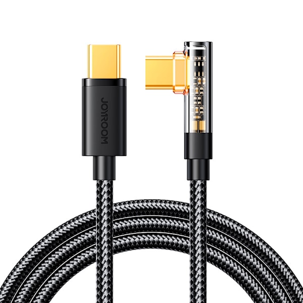 Joyroom 100W Gaming-kabel S-CC100A6 USB-C (vinklad) / USB-C (rak