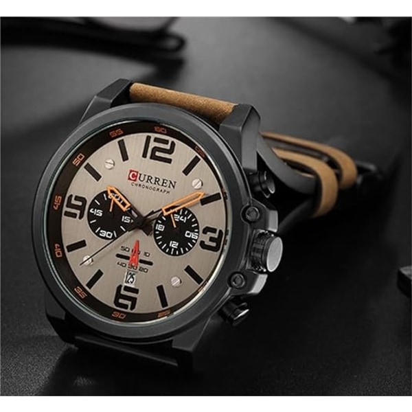 Multi watch bälte Quartz Watch Mode Casual Calendar Watch