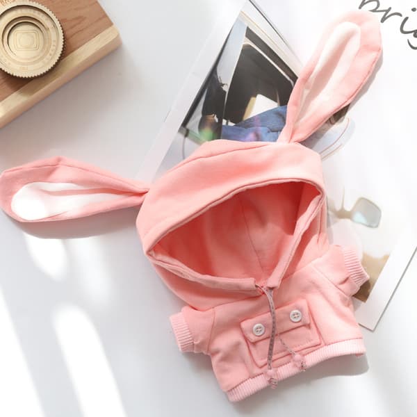 2 stycken, för 20 cm docka, Pink Candy Sweater + Confession Bear Overall utan docka