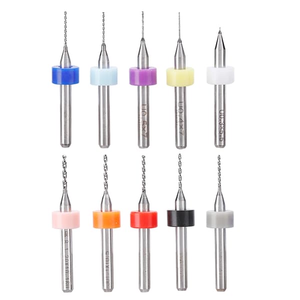 10 st/ set 0,3-1,2 mm Tungsten stål spiralborrskaft Hålgravyr skärverktygsbit