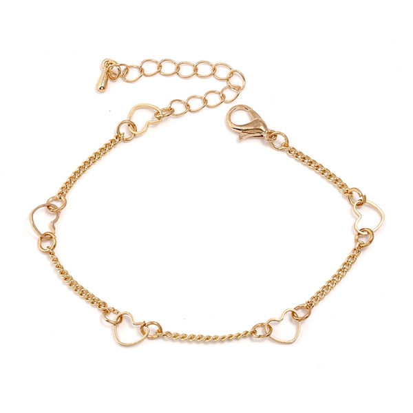 Snygga Kvinnor Legering Hand Chain Kärlek Form Dekoration Armband