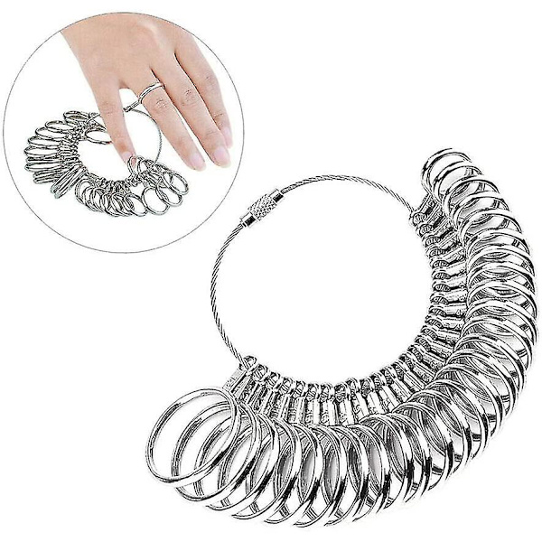 Ring Sizer - Fingermätare Mätring Verktyg 27 st Storlek 1-13,barn,hane