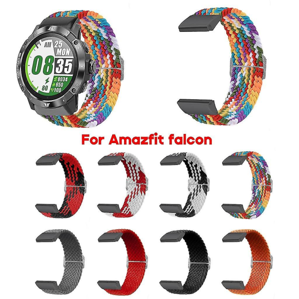 För Amazfit Falcon Watch Band-justerbart-armband Nylon Fashionabla loop-rem, vuxen, unisex