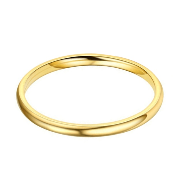 Damring Moderiktig Elegant Högpolerad Enkel stil Dam Enkel bandring för vardagsbruk Middag Fest Guld Storlek 9