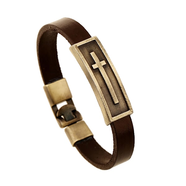 Vintage kors dekor kohud armband handgjorda armband smycken gåva