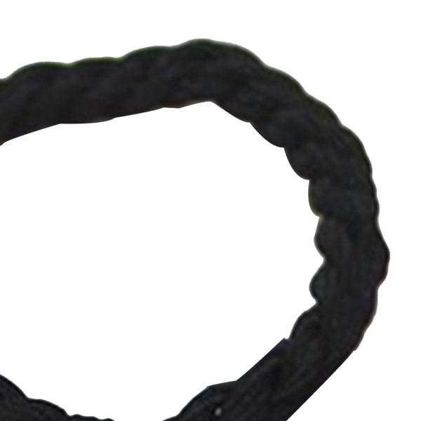 Flätat hårband Hög elasticitetsfixering Fashionabla tjocka hårrepband för bullesvart