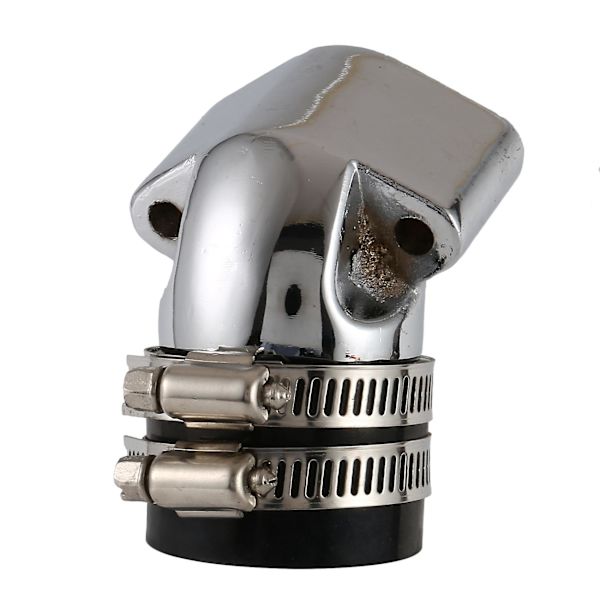 Motorförgasare Aluminiumlegering Vinklad Adapter Inlopp Inlopp Kolhydratgrenrör för Gy6 150cc Scooter