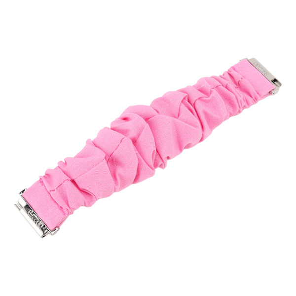 Vävt nylon watch Rostfritt stål spänne 4 fjäderstångsbyte Scrunchie klockband för Fitbit Versa