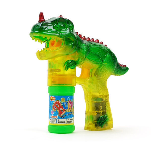 Dinosaur Bubble Gun: Batteridriven bubbelmaskinleksak för småbarn och barn|2 påfyllningsflaskor