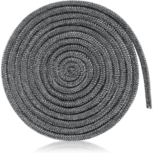 Flätat Packning för Insats och Spis Längd 3mX 8mm Glasfiber Tätningslist Skorstens Tätningsrep för Eldstäder Vedspis Dörr (Grå)
