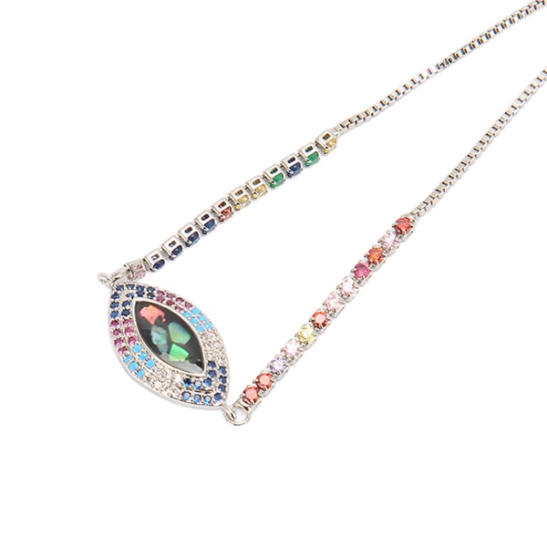 Turkish Evil Eye Armband Dam Snygga Zirconia Pull Armband Handsmycken för Mother Friends