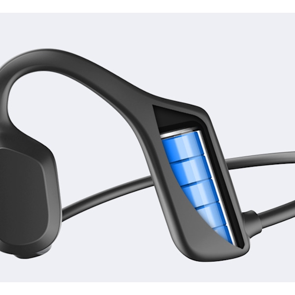YouthWhisper Bone Conduction-hörlurar - Stereo Bluetooth headset med öppna öron med brusreducerande bommikrofon - Trådlösa hörlurar - Bone Conductin