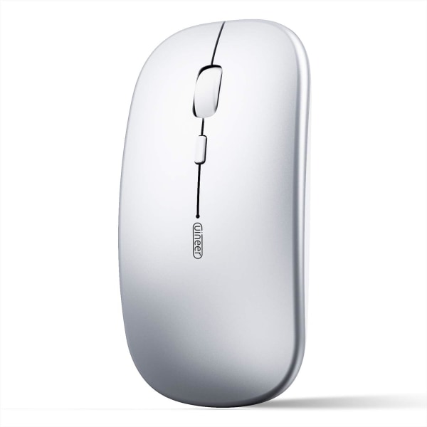 Trådlös Bluetooth mus, laddningsbar mus (BT5.2 3.0) med tyst klick, 3 nivåer DPI bärbar mus för bärbar dator, dator