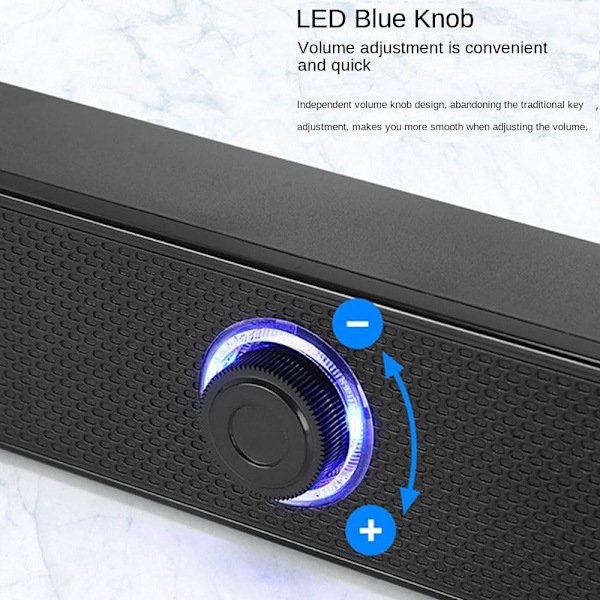 Computerhøjttalere Barhøjttalere Højttalere Skærm Computer Bærbar Desktop Højttalere Til Desktop Kablede Højttalere Stik I USB LED Dobbelthøjttalere HiFi