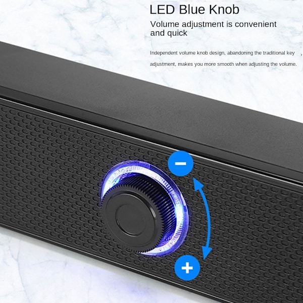 Datorhögtalare Bar Högtalare Högtalare Monitor Dator Laptop Skrivbordshögtalare För Skrivbord Trådbundna Högtalare Plug In USB LED Dubbla Högtalare HiFi