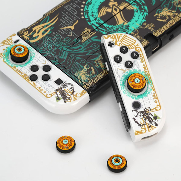 Söta tumgreppskydd för Nintendo Switch/Lite/OLED, silikon för Zelda Tears of The Kingdom Analog Joystick-knappskydd Tumgrepp 3D Analog Cap för