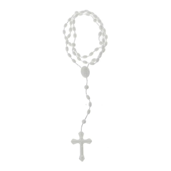Plast Rosenkrans Pärlor Lysande Halsband Katolicism Bön Religiösa smycken,barn,hane