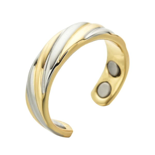 Mode Dam Ring 3 Färg Guld Silver Rose Guld Koppar Magnetisk ring Justerbar storlek kvinnlig magnet Smycken Finger slitage, vuxen, kvinna