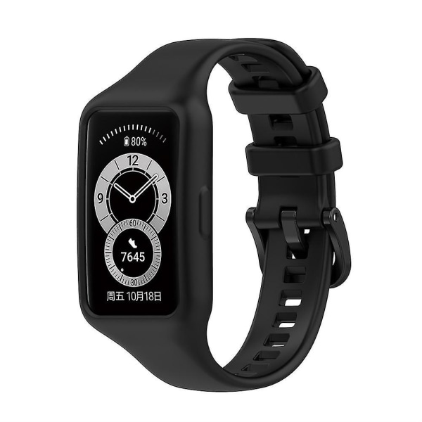 Silikonrem för Huawei Band 7 / Honor Band 6 Smartwatch Ersättningsarmbandsarmband, vuxen, unisex