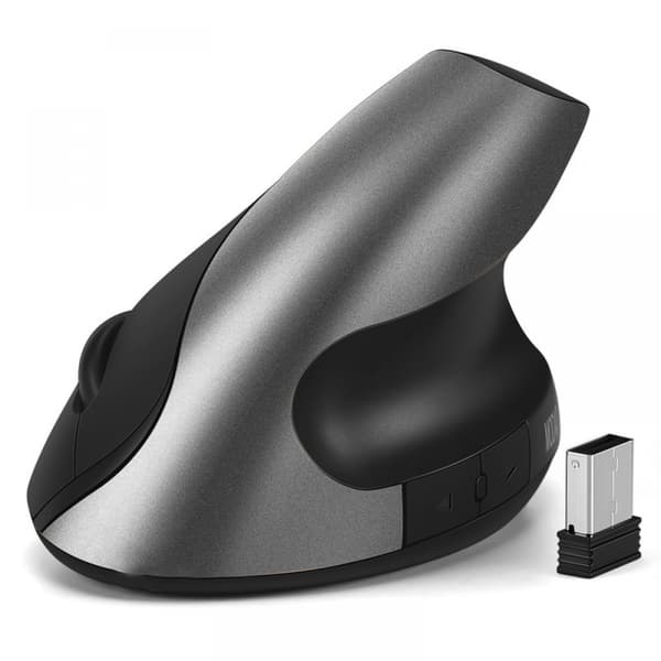 Mus trådlös Bluetooth bärbar dator och dator Precision (torr batteriversion grå)