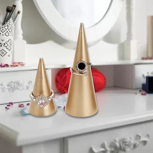 Metal Cone Ring Hållare Smycken Display Stand För Utställning Ring - L,barn,hane