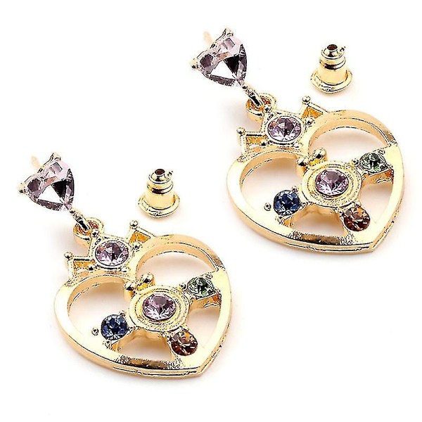 Anime Wind Jewelry Sailor Moon Point Drill Glaze Personliga örhängen, barn, hane