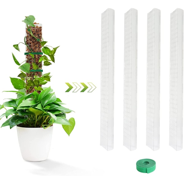 Plantera mosspålar i plast för växtstakar och torvmossastöd