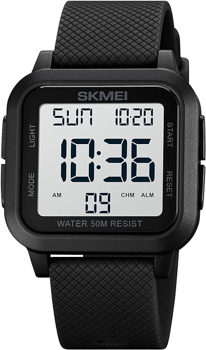 Män Sport Militär klockor Digitala flygplansformade LED-ljus Vattentäta klockor
