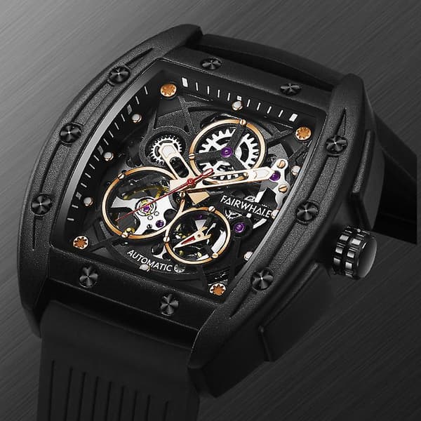 Skeleton Mechanical Watch för män, vuxen, FW 4