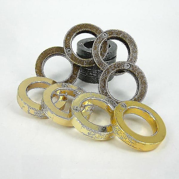 Hexagon Retro Magic Ring Personlig 4-fingerring Multifunktionell utomhus, kostym, hane
