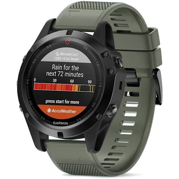 Armband Fenix ​​5X Easy Fit 26mm Largeur Armband och Silikon Souple Kompatibel Garmin Fenix ​​5X / Fenix ​​3 / Fenix ​​3 HR / Fenix ​​6X / Fenix ​​6X Pro