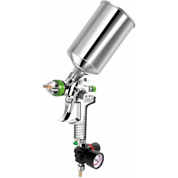 1000 ml luftfärgspruta med 2,5 mm munstycke HVLP miniluftborstsprutor med tryckregulator
