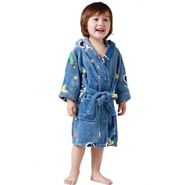 Barn Morgonrock Pojkar Flickor Hooded Robes Toddler Mjuk Pyjamas Sovkläder