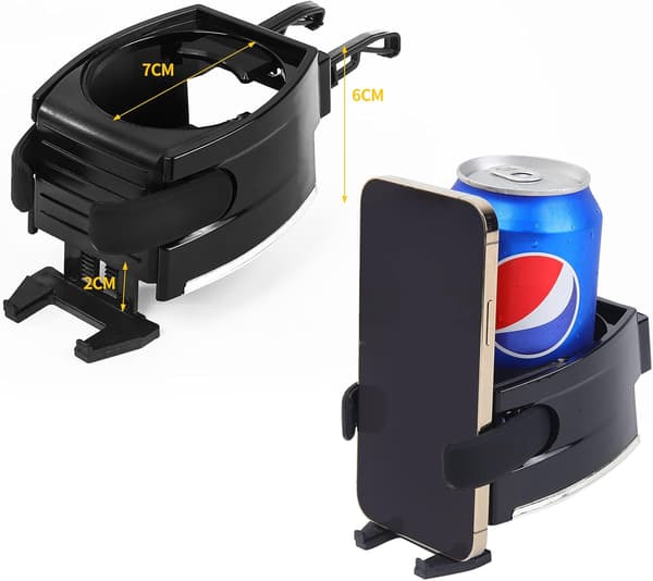 Universell bilkoppshållare ventilation 2 i 1 bilkoppshållare mobiltelefonhållare för alla telefoner dricksflaskor flaskor kaffeflaskor burkar