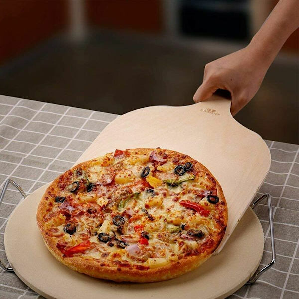 Träpizzaskal, pizzapaddel för pizzor, pajer, bröd