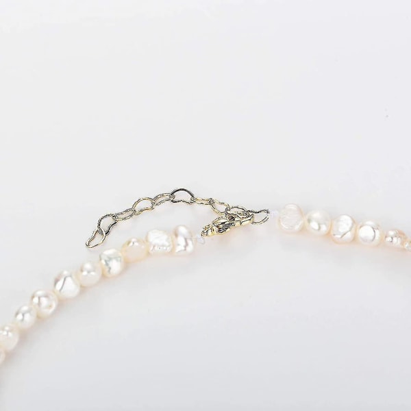 Pearl Choker Halsband 15" Pearl Chain 4mm Hand Selected Beads Dainty Small,barn,hane