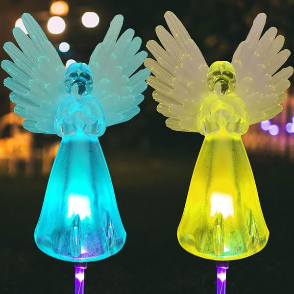 Angel Solar Lights, Solar Powered Garden Lights, 2 Pack