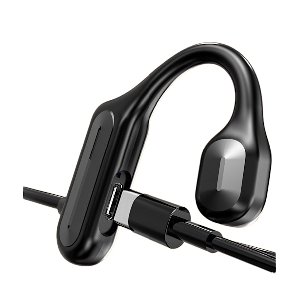 Öppna öronhörlurar med Bluetooth, röstassistent och förvaring för utomhussporter, svart