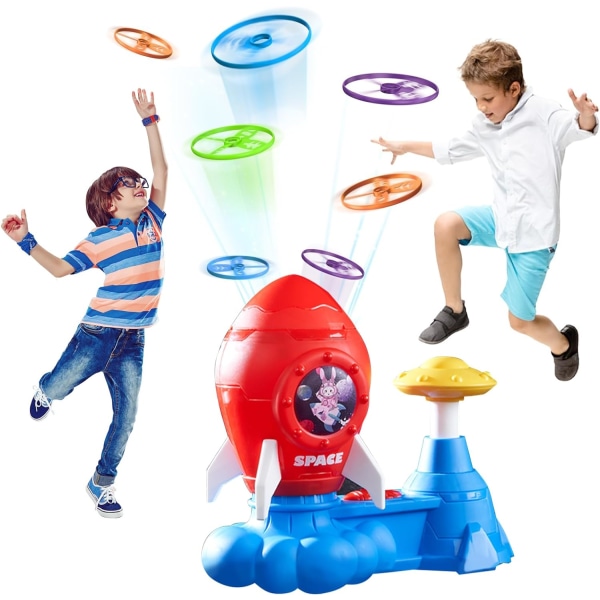Utomhusleksaker för barn i åldrarna 3 8: Flygande skiva raketkastare Leksaksjaktspel för fjäril, utomhusaktiviteter Leksak för barn i åldrarna 3 4 5 6 7 8, Yardspel