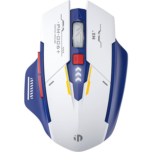 Trådlös, uppladdningsbar trådlös 2.4G USB (synlig power), ergonomisk dator, Silent Mouse Laptop, 3 Dpi Level Mecha Version single Mode 2.4G
