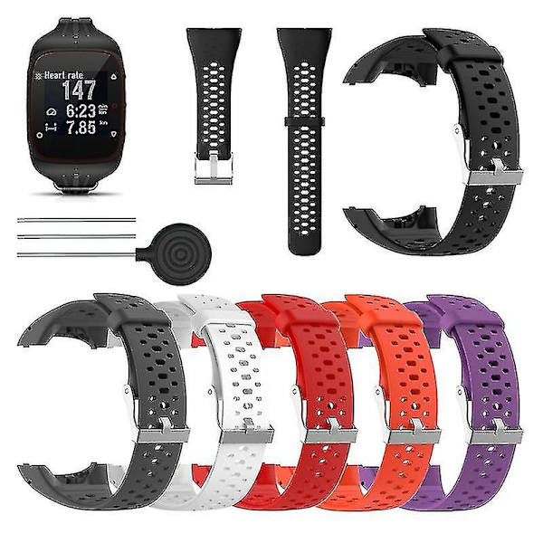 Mjukt silikonarmband Armband för Polar M400 M430 Gps Running Smart Watch Jikaix,barn,Vit